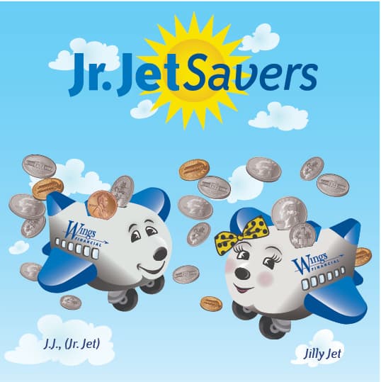 jr jetsavers cartoon logo featuring jj jet and jilly jet