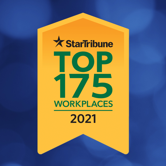 Star Tribune Top 175 Workplaces for 2021 banner